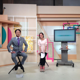 びわ湖放送　TVセットテレビセット装飾舞台装飾　滋賀経済NOW