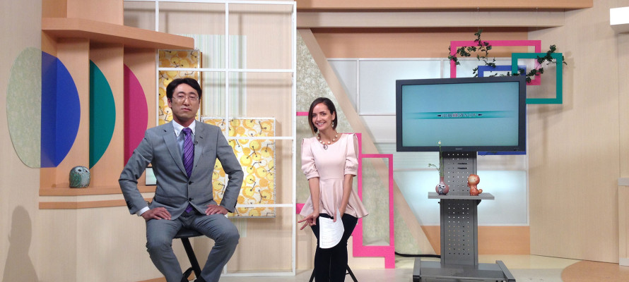 びわ湖放送　TVセットテレビセット装飾舞台装飾　滋賀経済NOW